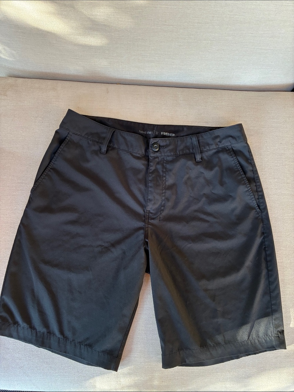 RSQ Black Hybrid Shorts with Belt Loops